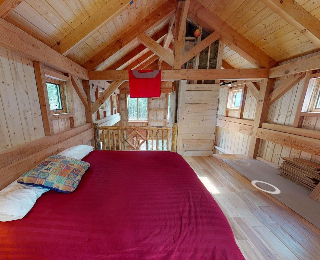 Interior of Timber Frame Horse Barn