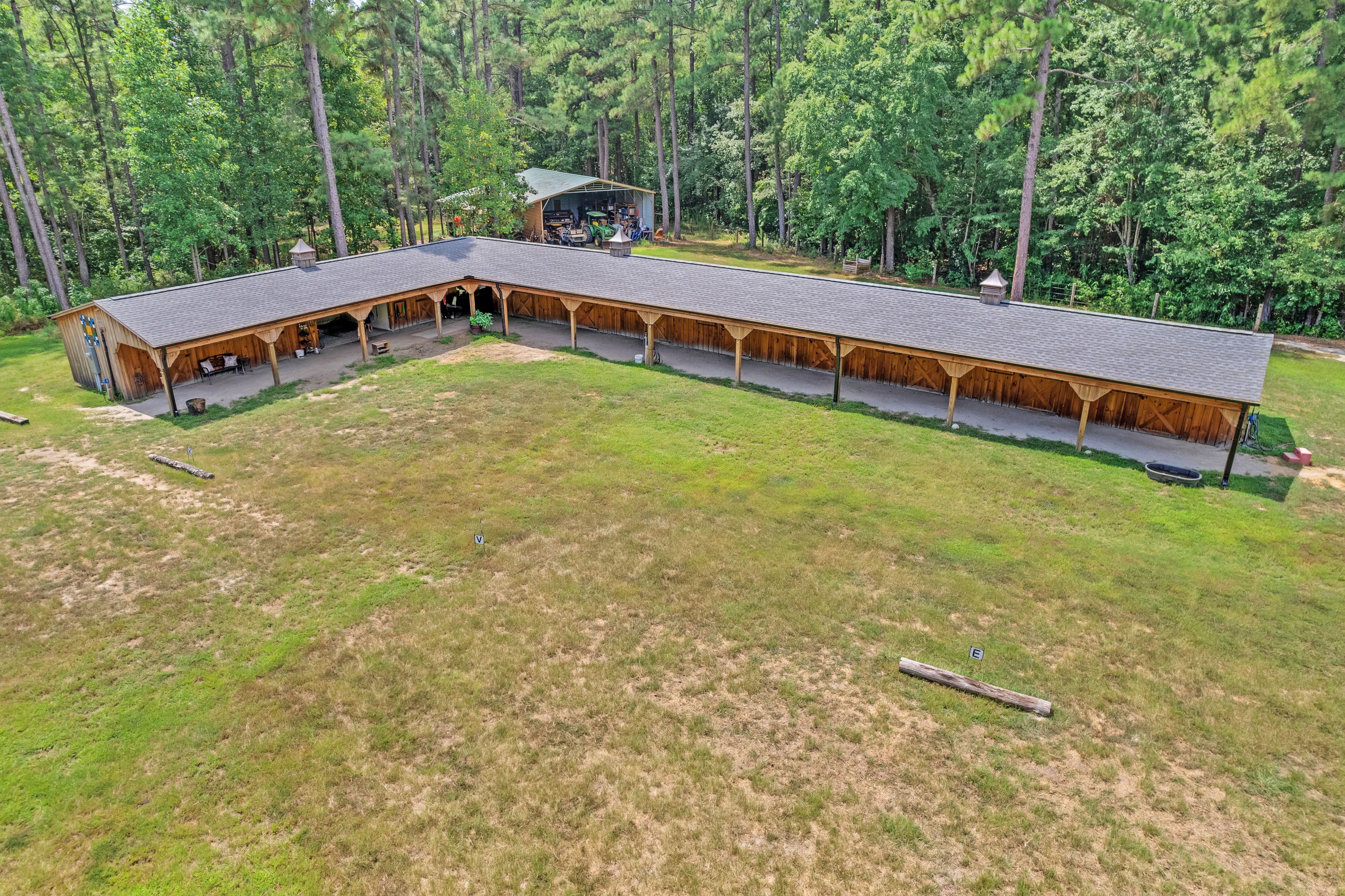 L Shaped Horse Barn
