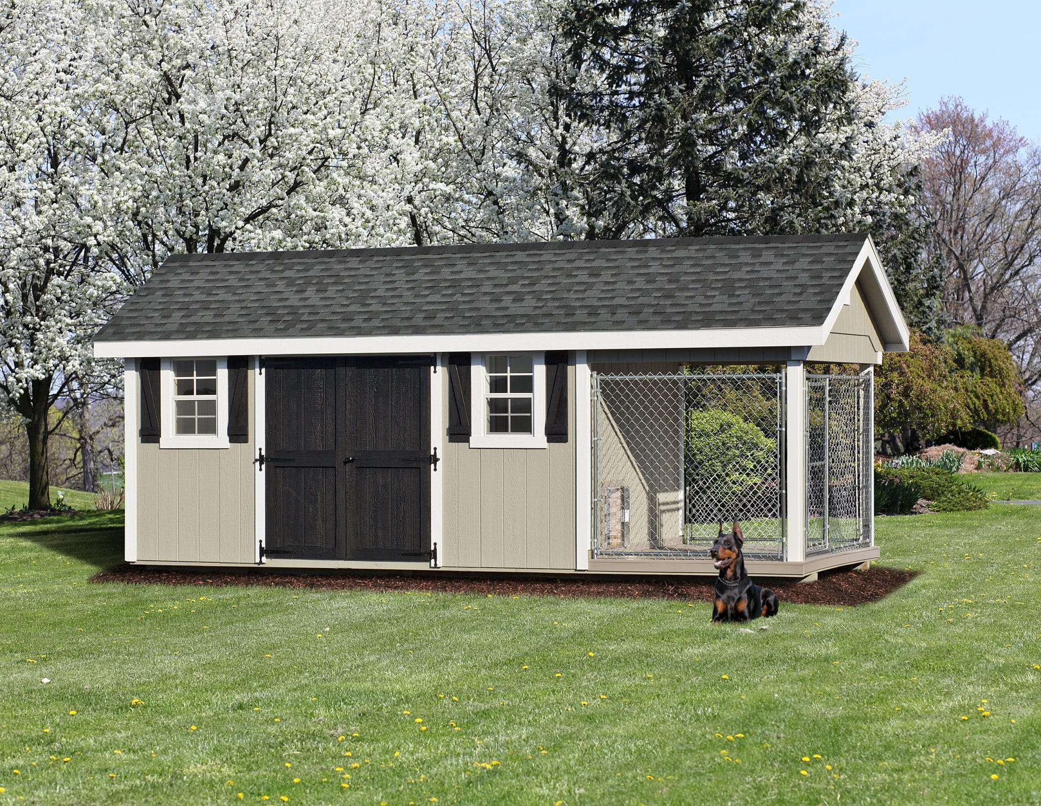 8x20 Shed / Kennel Combo