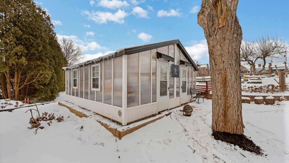 Double Wide Greenhouse in Winter
