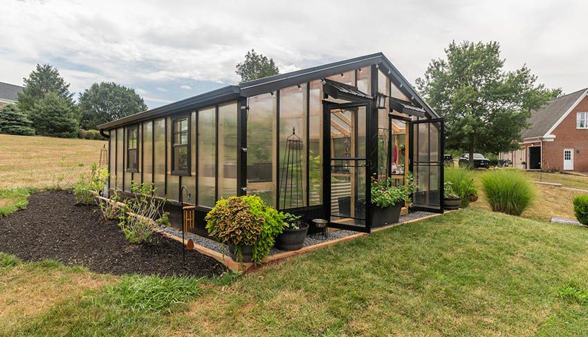 Double Wide Greenhouse Black