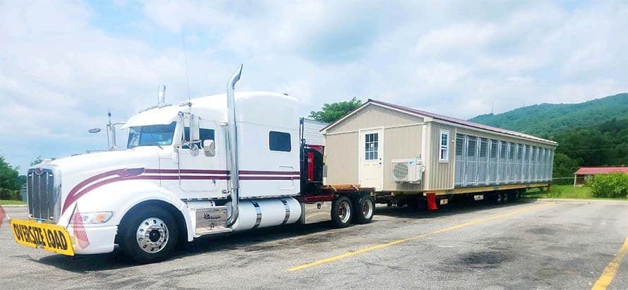 Kennel on Tractor Trailer
