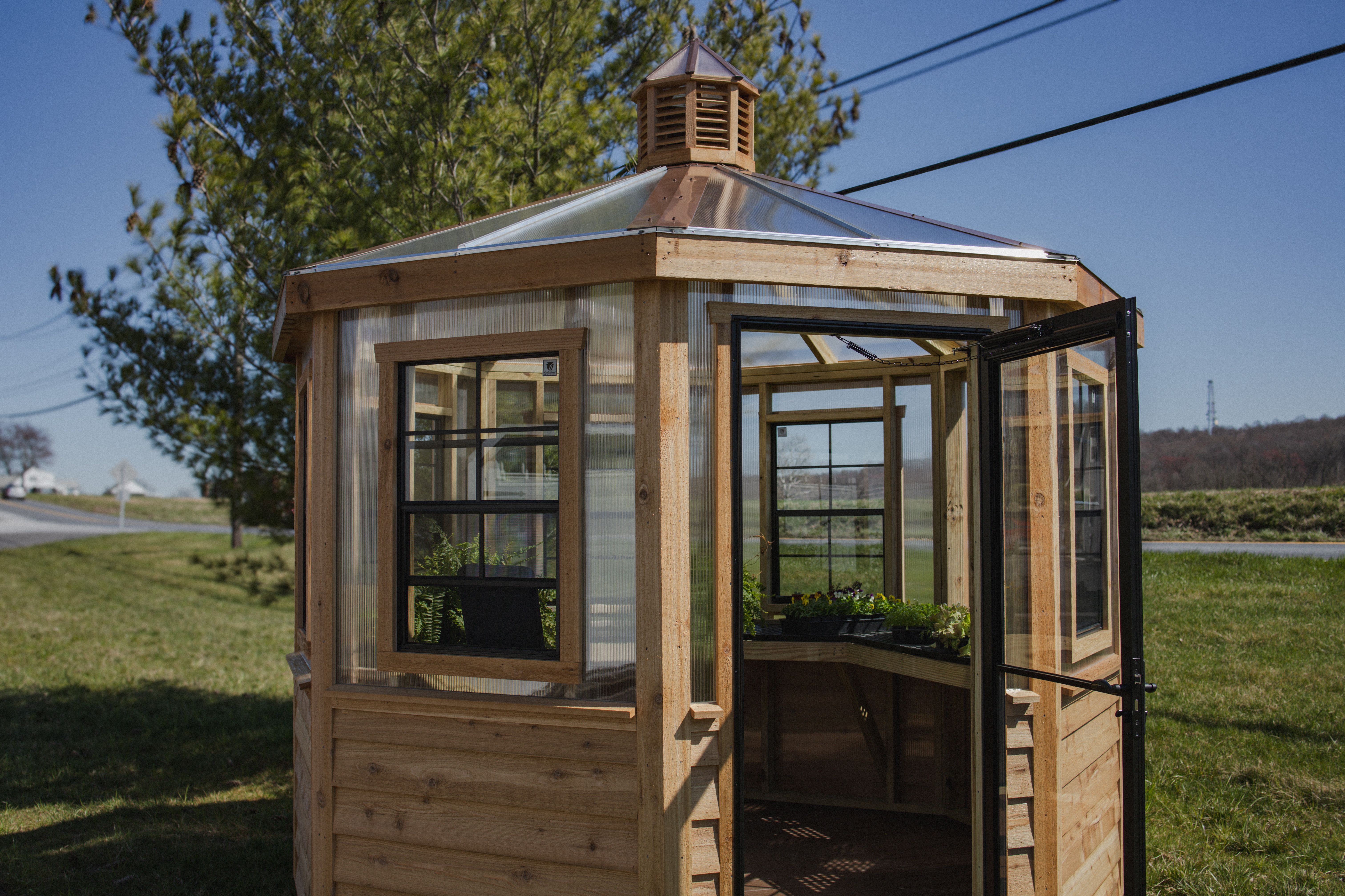 Octagon Cedar Greenhouse