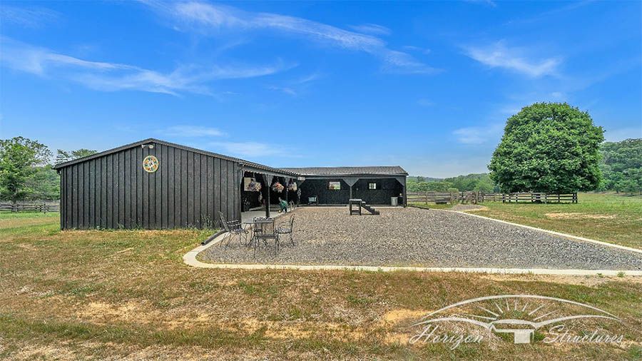 L Shaped Horse Barn