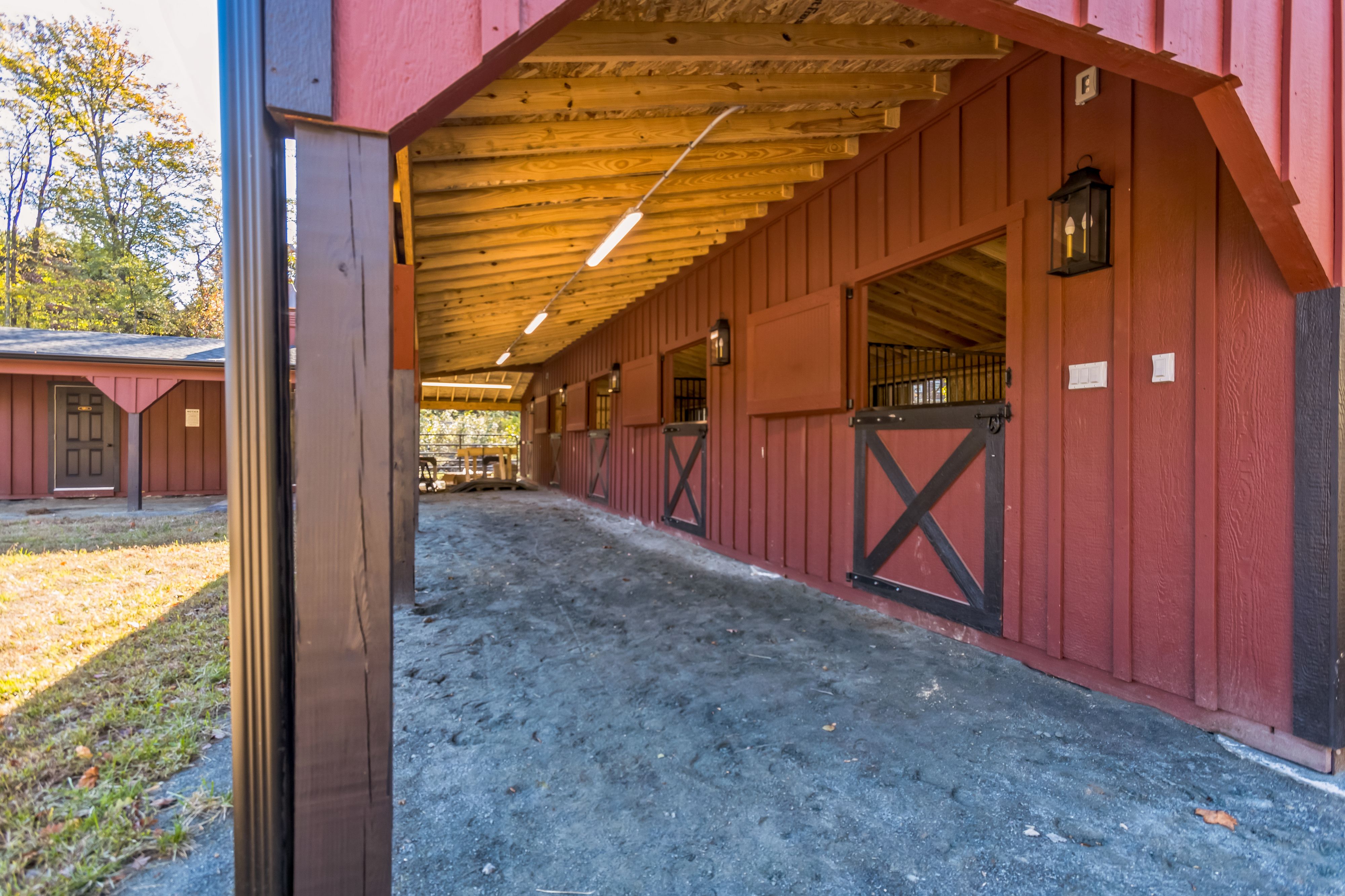 L Shaped Horse Barn