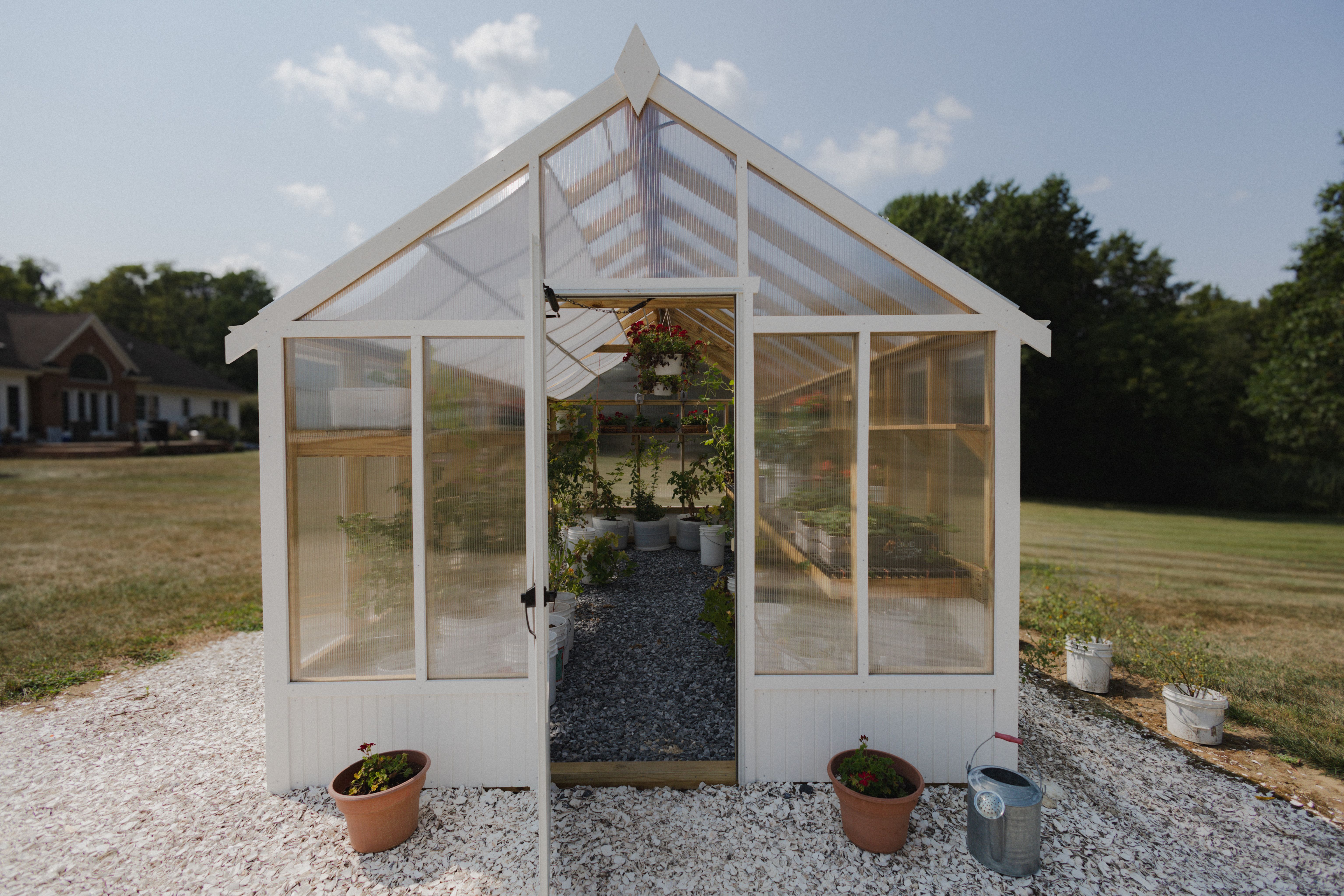A-Frame Greenhouse Exterior