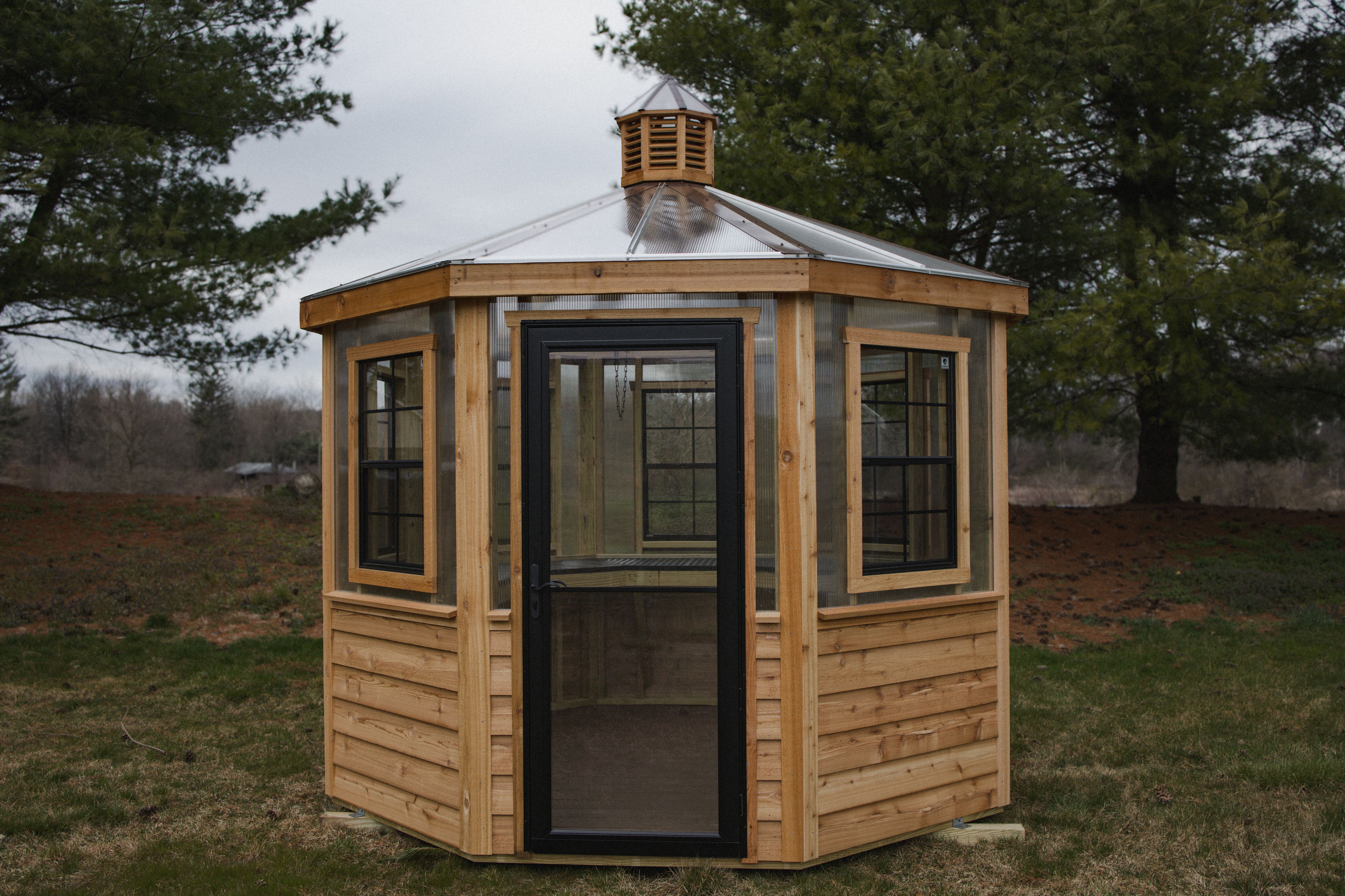 Octagon Cedar Greenhouse