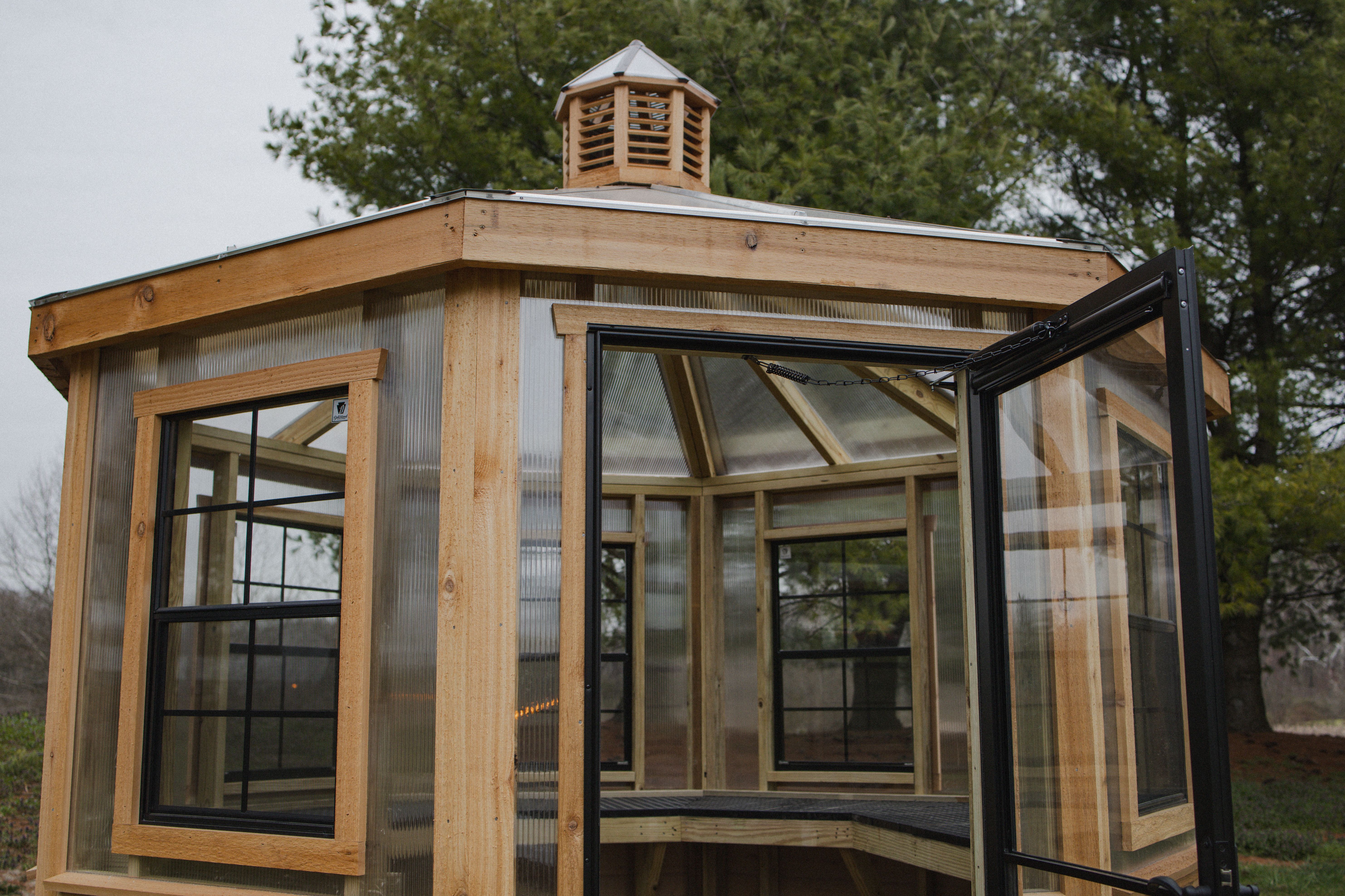 Octagon Cedar Greenhouse