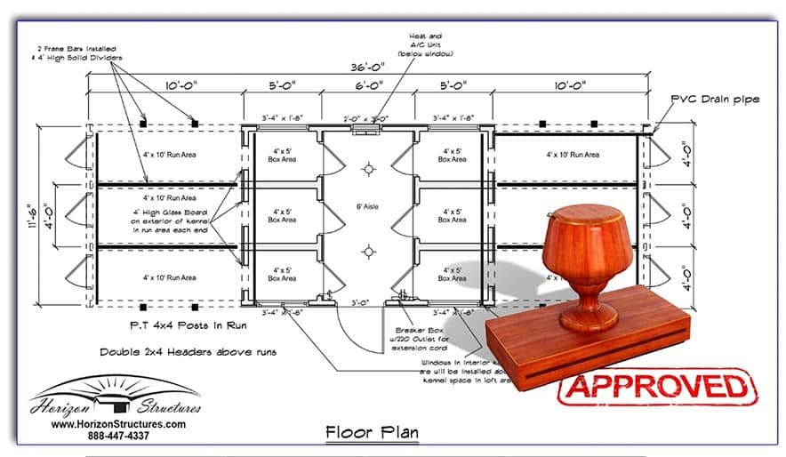 Commercial Kennel Blueprint