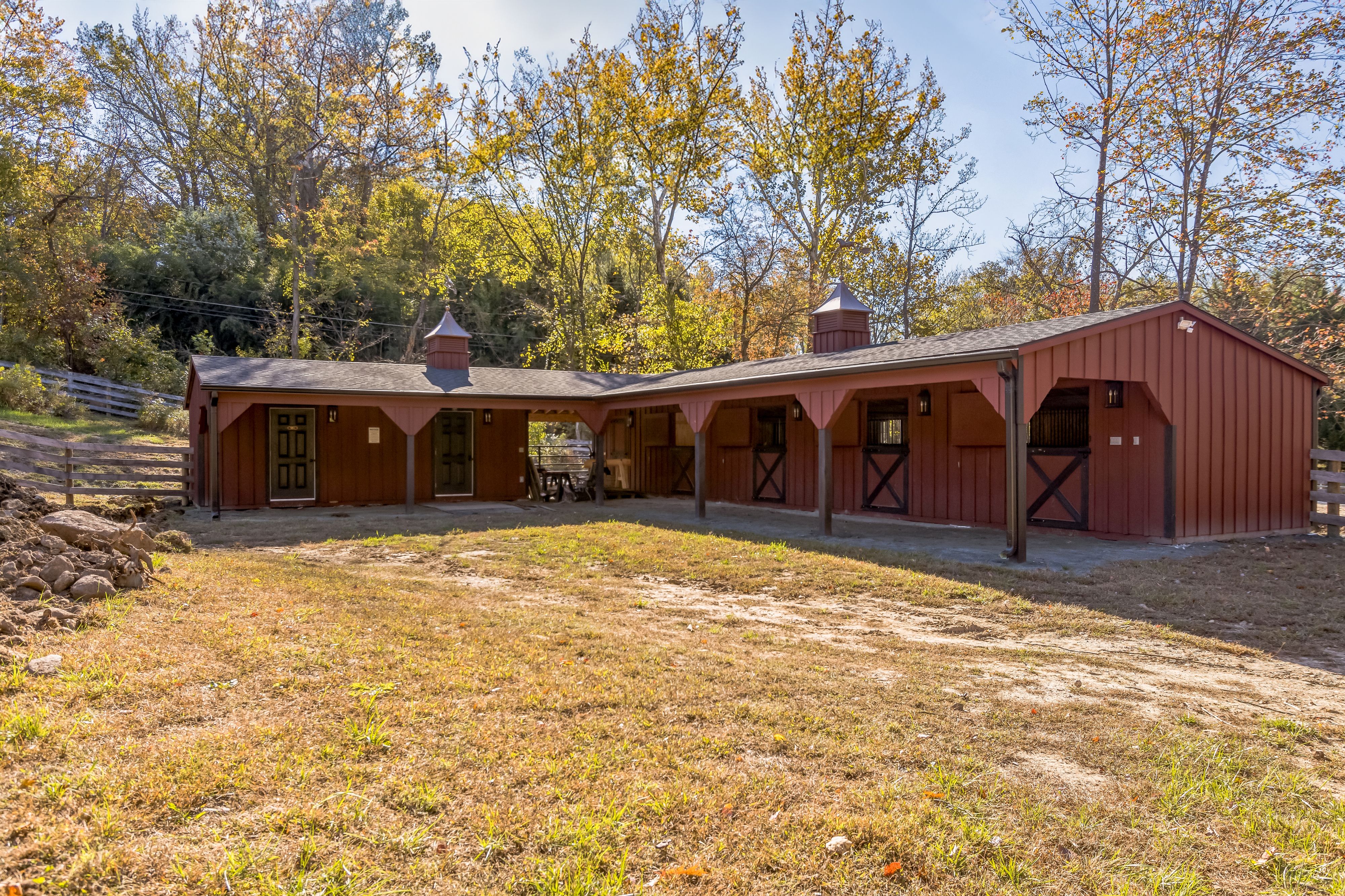 L Shaped Horse Barn